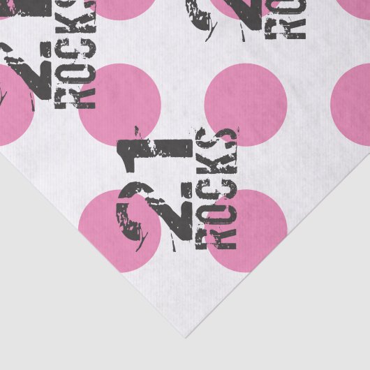 21e verjaardag Cadeauverpakking Levert weefselpapi Tissuepapier (Detail)