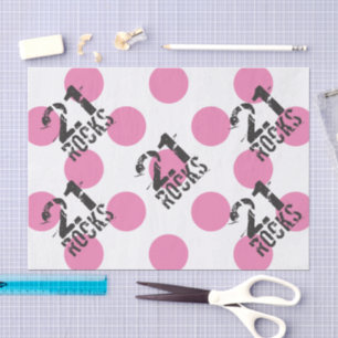 21e verjaardag Cadeauverpakking Levert weefselpapi Tissuepapier