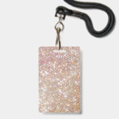 21e verjaardag Champagne Glitter VIP Badge (Achterkant met lanyard)