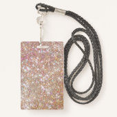 21e verjaardag Champagne Glitter VIP Badge (Achterkant met draagriem)