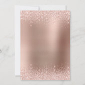 21e verjaardag Champagne Toast Roos Gold Glitter Kaart (Achterkant)