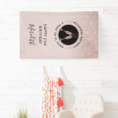 21e verjaardag Champagne Toast Verticaal glitter Spandoek (Insitu)