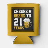 21e verjaardag Cheers & Biers voor 21 jaar Blikjeskoeler (Voorkant)