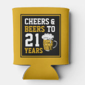 21e verjaardag Cheers & Biers voor 21 jaar Blikjeskoeler (Achterkant)