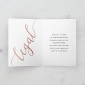 21e verjaardag Chic Glitter Ombre Foto Kaart (Binnen)