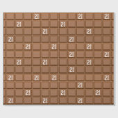 21e Verjaardag Chocolade Snoep Bar Cadeaupapier (Vlak)