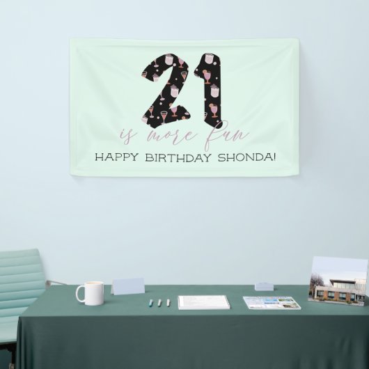 21e verjaardag cocktail Party Spandoek (Beurs)