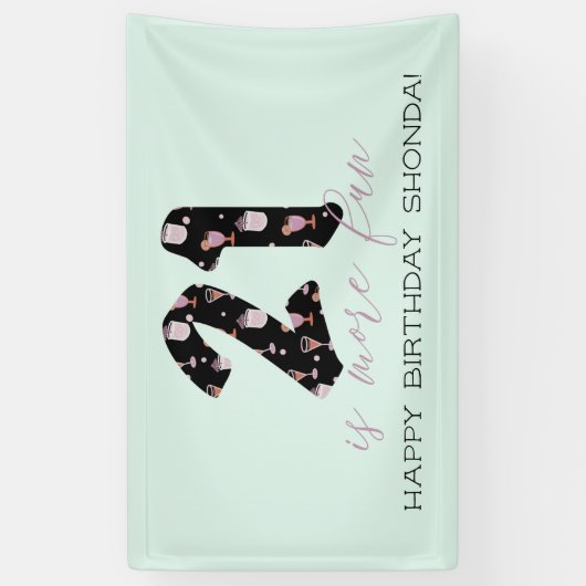 21e verjaardag cocktail Party Spandoek (Verticaal)