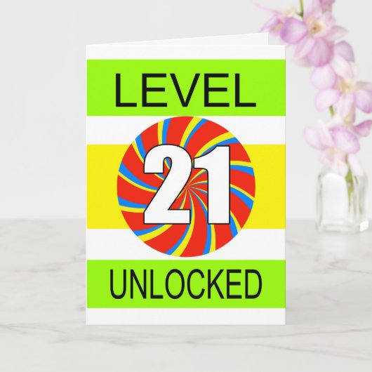 21e verjaardag computergamer kaart (Orchidee)