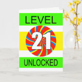 21e verjaardag computergamer kaart (Gele Bloem)