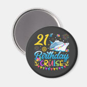21e verjaardag Cruise B-Day Party Circle Magneet (Voorkant / Achterkant)