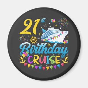 21e verjaardag Cruise B-Day Party Circle Magneet