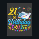 21e verjaardag cruise verjaardagsfeestje briefkaart<br><div class="desc">21e verjaardag Cruise Verjaardag Grappig ontwerp Cadeaukaart Klassieke Collectie.</div>