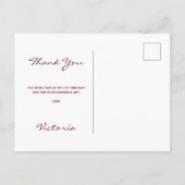 21e verjaardag Dank je bruine bloemwit Briefkaart (Achterkant)