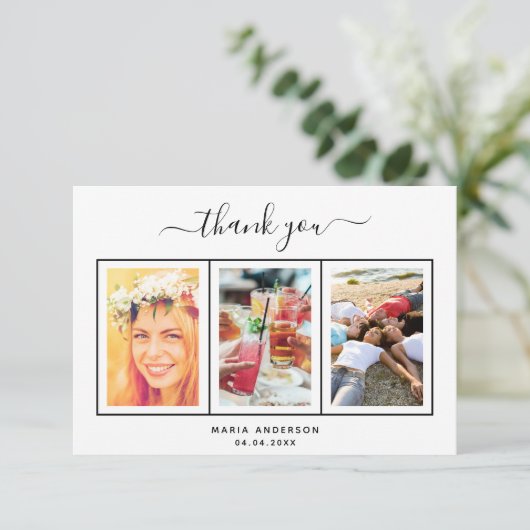 21e verjaardag dank je wel voor het script bedankkaart (Staand voorkant)