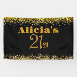 21e verjaardag Decorations Party Modern Twenty One Spandoek