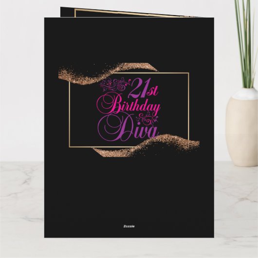 21e verjaardag Diva Kaart (Achterkant)