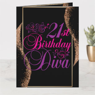 21e verjaardag Diva Kaart