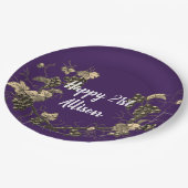 21e verjaardag druivenschets papieren bordje (Gekanteld)