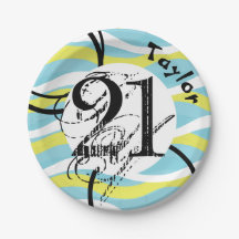 21e verjaardag Dynamic Abstract Custom