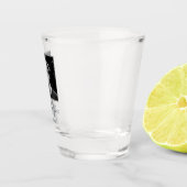 21e Verjaardag Eenentwintig Foto Trendy Script Shot Glas (Rechts)