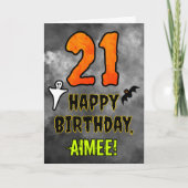 21e verjaardag: Eerie Halloween Theme + Aangepaste Kaart (Voorkant)