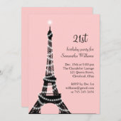 21e verjaardag Eiffeltoren Kaart (Voorkant / Achterkant)