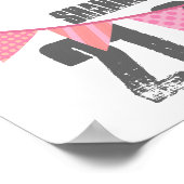 21e verjaardag Eigen naam PINK BANNERS F07 Poster (Hoek)