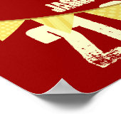 21e verjaardag Eigen naam YELLOW BANNERS F09 Poster (Hoek)