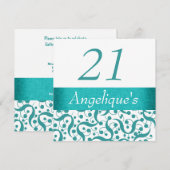 21e verjaardag elegant verjaardagsfeest voor elke kaart (Voorkant / Achterkant)