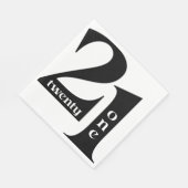 21e verjaardag Elegante Typografie Verjaardagsfees Servet (Hoek)