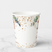 21e verjaardag eucalyptus greenery glitter monogra papieren bekers (Rechts)