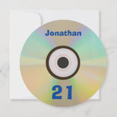 21e verjaardag Faux CD Retro 90s muziek Kaart (Achterkant)