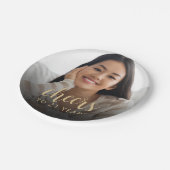 21e verjaardag feest foto juichen papieren bordje (Gekanteld)