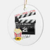 21e verjaardag filmpartij keramisch ornament (Links)