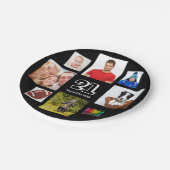 21e verjaardag foto collage man zwarte zwarte papieren bordje (Gekanteld)