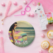 21e verjaardag foto hallo 21 papieren bordje (Feest)