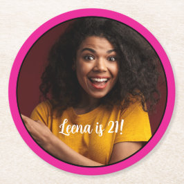 21e verjaardag foto Lijst Onderzetter