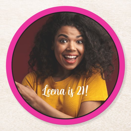 21e verjaardag foto Lijst Onderzetter (Voorkant)