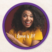 21e verjaardag foto Lijst Onderzetter (Voorkant)