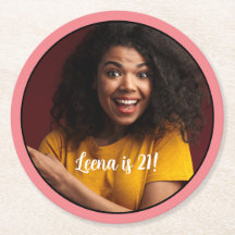 21e verjaardag foto Lijst Onderzetter