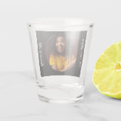 21e verjaardag foto Lijst Shot Glas (Achterkant)