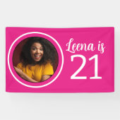 21e verjaardag foto Lijst Spandoek (Horizontaal)