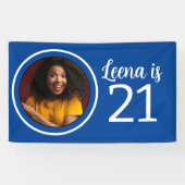 21e verjaardag foto Lijst Spandoek (Horizontaal)