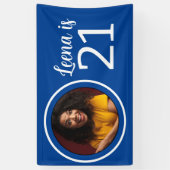 21e verjaardag foto Lijst Spandoek (Verticaal)