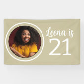 21e verjaardag foto Lijst Spandoek (Horizontaal)