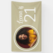 21e verjaardag foto Lijst Spandoek (Verticaal)