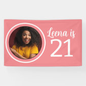 21e verjaardag foto Lijst Spandoek (Horizontaal)