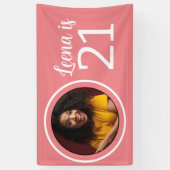 21e verjaardag foto Lijst Spandoek (Verticaal)