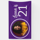 21e verjaardag foto Lijst Spandoek (Verticaal)